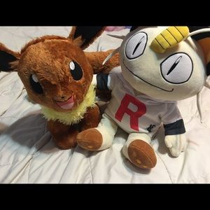 Build a bear Pokémon bundle Eevee and meowth